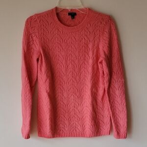 Talbots Women's Coral Crew Neck Sweater